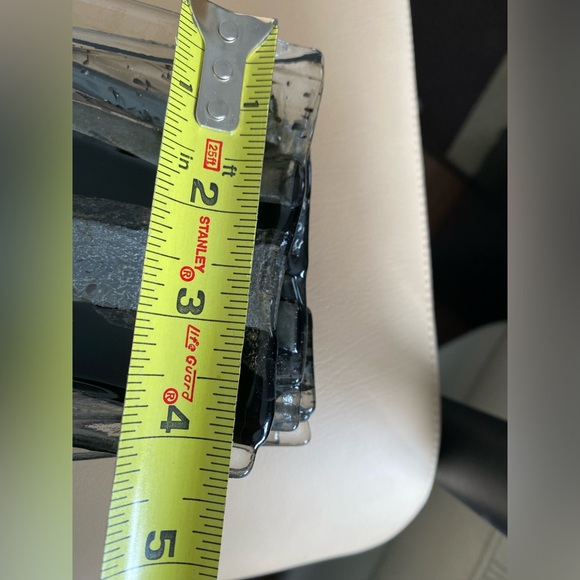 Fused Art glass Striped Clear Black Plates Plater set - Picture 10 of 10